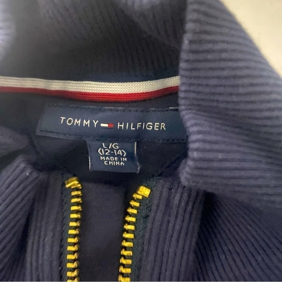 Tommy Hilfiger Girls Quarter Zip Sweater Size Large (12/14) NWOT - Picture 3 of 4